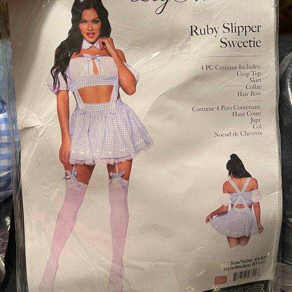 NEW Sexy Dorothy Wizard of Oz Ruby Slipper Sweetie Size XS - Picture 4 of 5